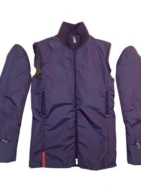 PRADA SPORT Vintage A/W 2000 Purple Nylon 2-in-1 Padded Jacket